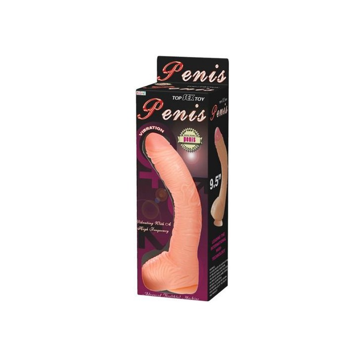 PENIS VIBRADOR REALISTICO VENTOSA 27CM.