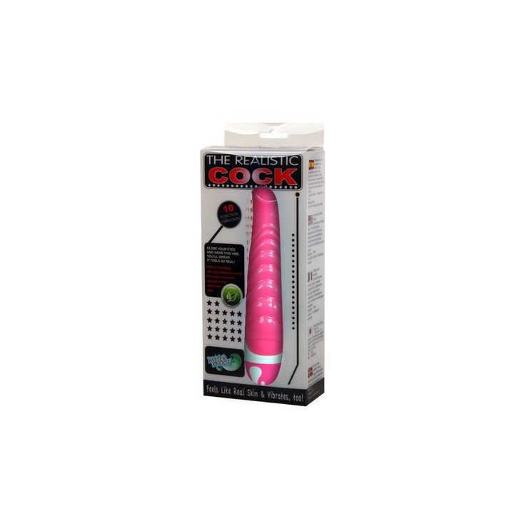 THE REALISTIC COCK PURPLE VIBRADOR LILA 21.8CM.