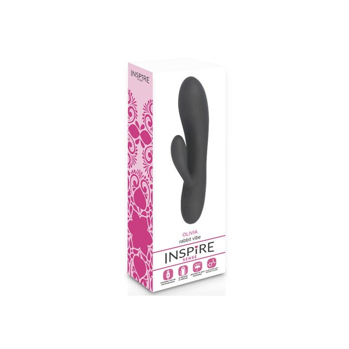 INSPIRE RABBIT VIBE BLACK VIBRADOR SILICONA