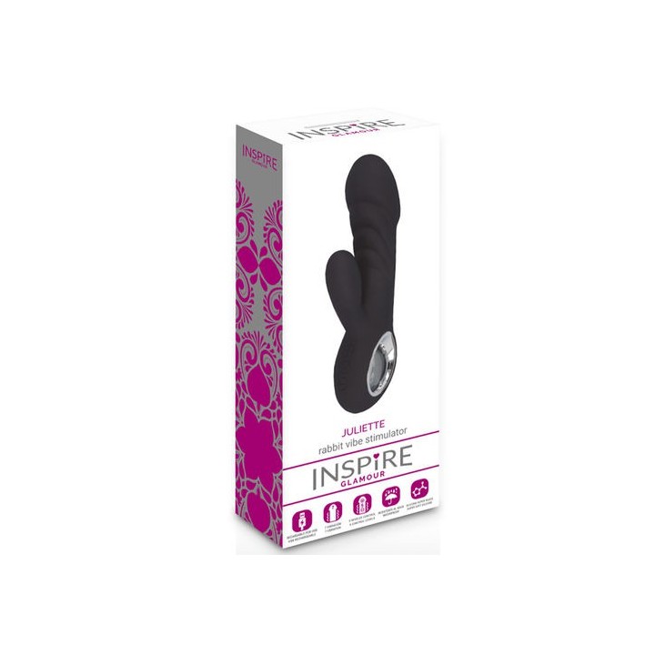 INSPIRE JULIETTE RABBIT VIBE BLACK VIBRADOR ESTIMULADOR