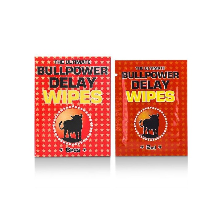 BULL POWER DELAY WIPES 6 TOALLITAS RETARDANTES