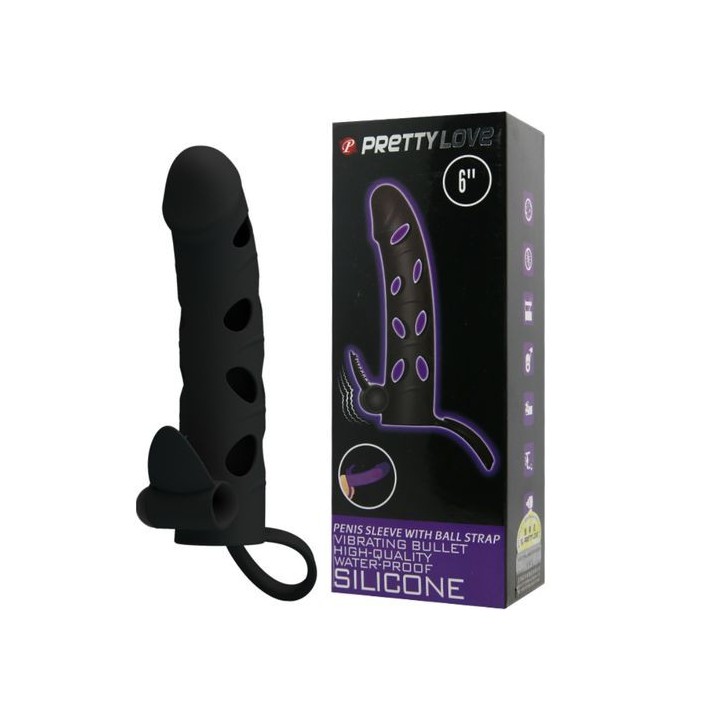 FUNDA SILICONA CON BALA VIBRADOR PRETTY LOVE