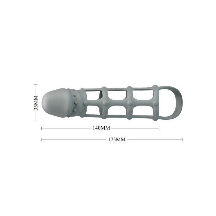 PENIS SLEEVE WITH BALL STRAP FUNDA CON ANILLA