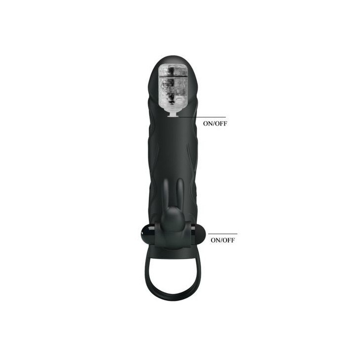 VIBRATING SILICONE SLEEVE FUNDA CON BALA VIBRADOR