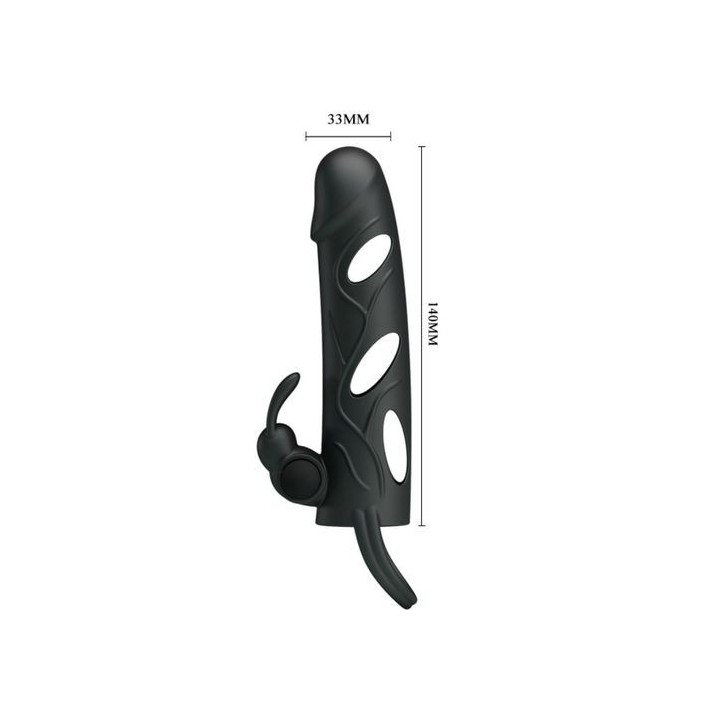 VIBRATING SILICONE SLEEVE FUNDA CON BALA VIBRADOR