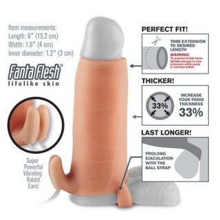 DUO CLIT CLIMAX-HER SLEEVE FUNDA CON ANILLA Y DOS BALAS VIBRADOR