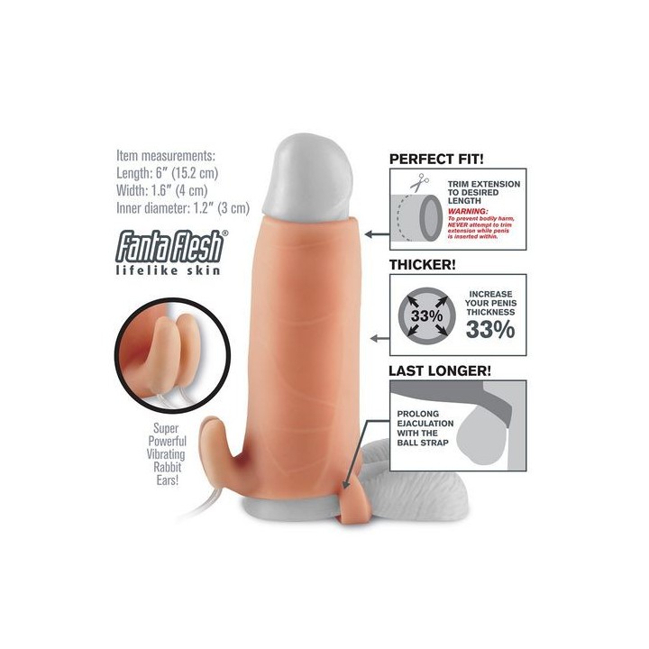 DUO CLIT CLIMAX-HER SLEEVE FUNDA CON ANILLA Y DOS BALAS VIBRADOR
