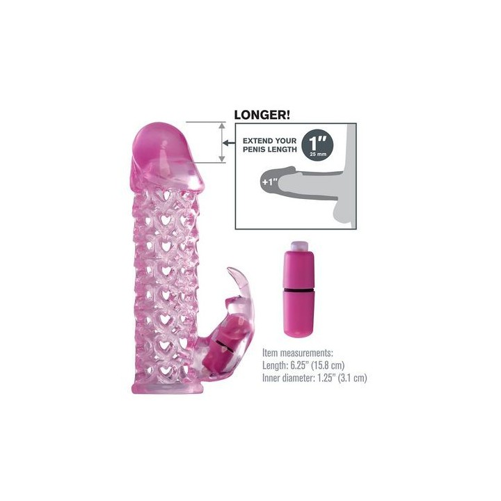VIBRATING COUPLES CAGE PINK FUNDA Y BALA VIBRADOR