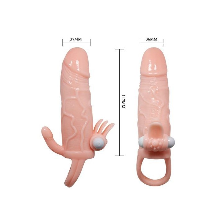 BRAVE MAN FUNDA VIBRADOR CON ESTIMULADOR ANAL