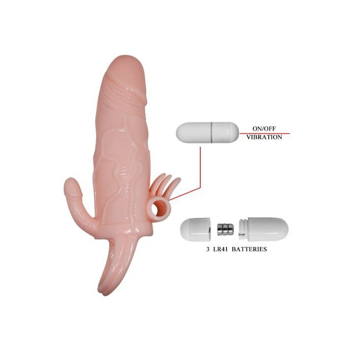 BRAVE MAN FUNDA VIBRADOR CON ESTIMULADOR ANAL