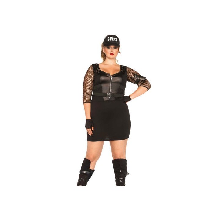LEG AVENUE SWAT OFFICER DISFRAZ S.W.A.T PLUS SIZE 1X/2X