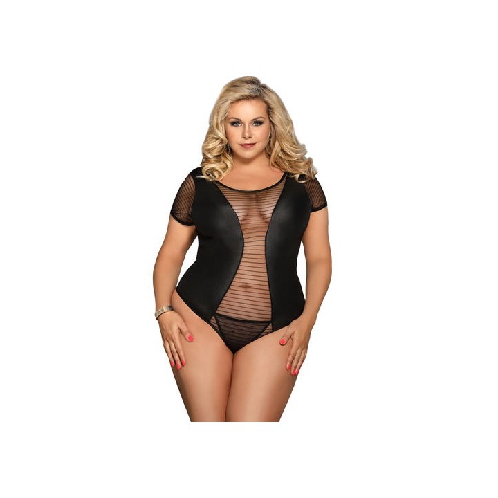 BODY TEDDY ESTILO FETISH-BONDAGE TALLA GRANDE QUEEN PLUS SIZE