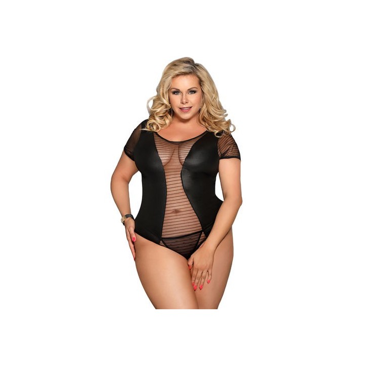 BODY TEDDY ESTILO FETISH-BONDAGE TALLA GRANDE QUEEN PLUS SIZE
