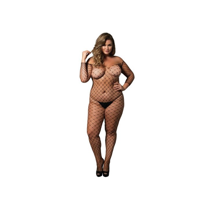 BODY DE RED ANCHA Y MANGA LARGA TALLA PLUS SIZE