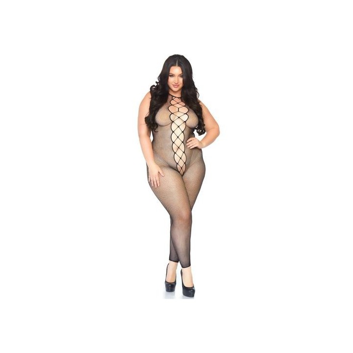 LEG AVENUE FOOTLESS BODYSTOCKING 1X-2X