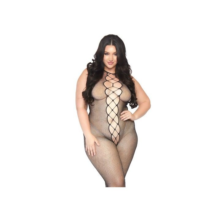 LEG AVENUE FOOTLESS BODYSTOCKING 1X-2X