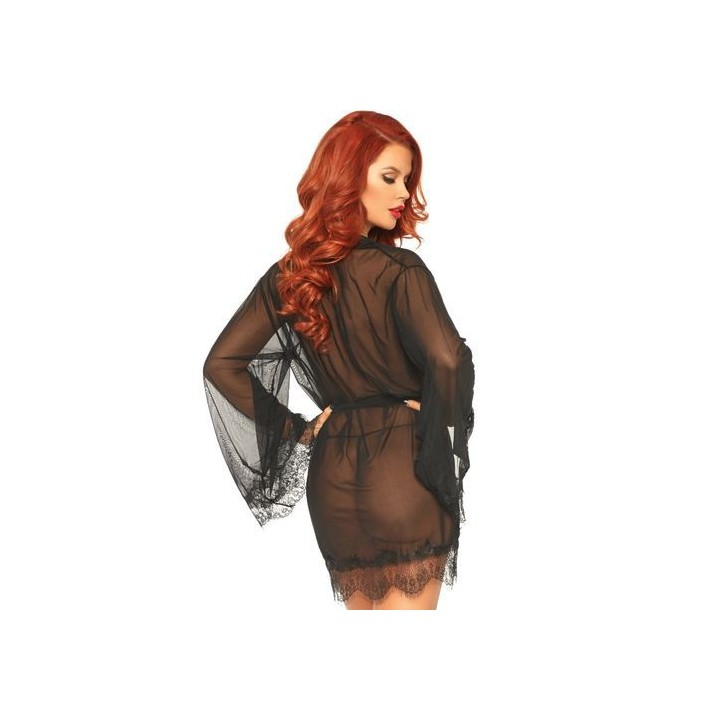 LEG AVENUE SHEER ROBE BATA M/L
