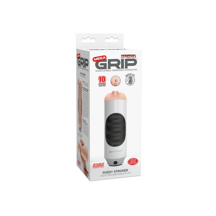EXTREME TOIZ MEGA GRIP STROKER MASTURBADOR VIBRADOR