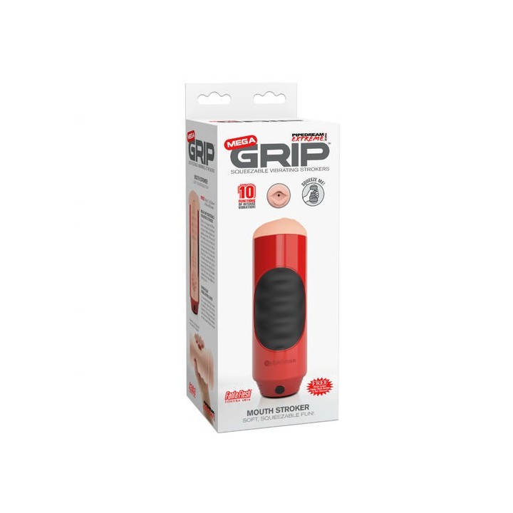 EXTREME TOYZ MEGA GRIP MOUTH STROKER MASTURBADOR VIBRADOR
