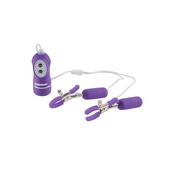 FETISH VIBRATING NIPPLE CLAMPS 10 FUNCTION PINZAS VIBRADOR