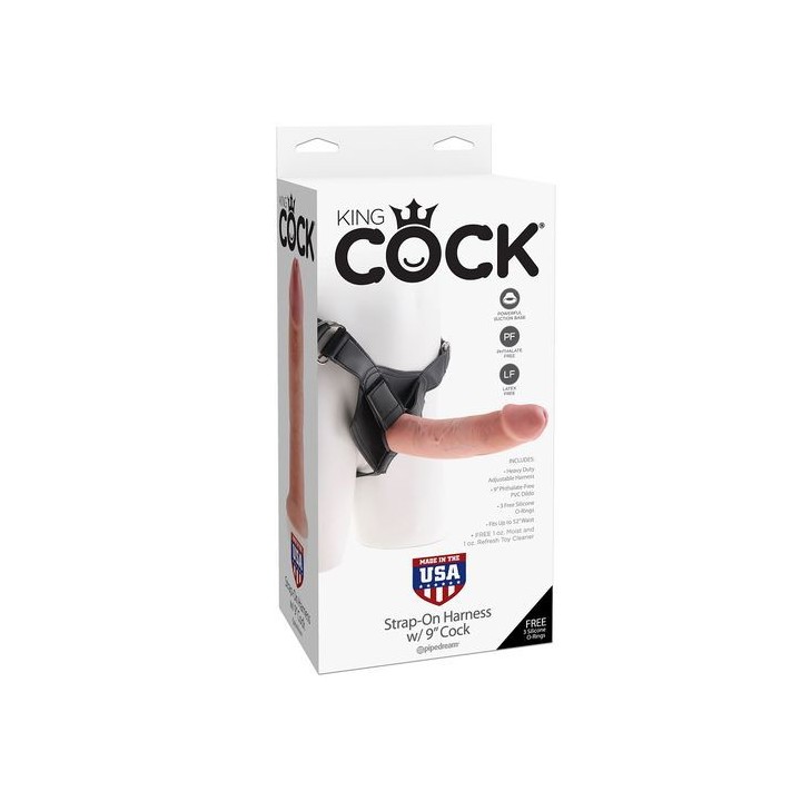 ARNÉS CON PENE REALÍSTICO KING COCK 22.9 CM
