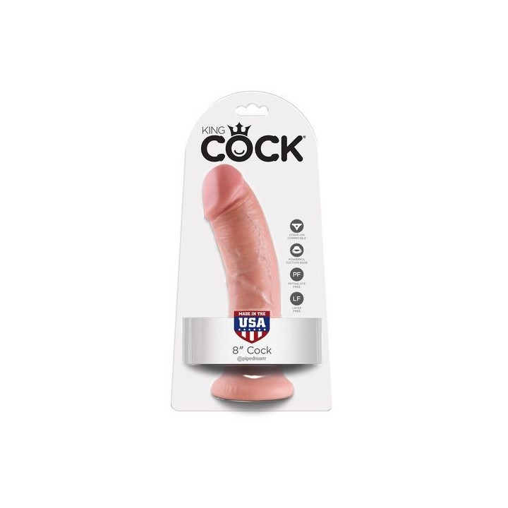DILDO PENE REALÍSTICO CON VENTOSA 8" 20.3 CM