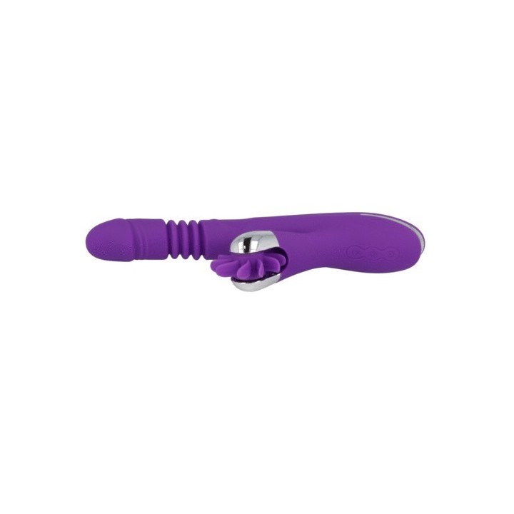 VIBRADOR BUNNY FUNCTION ARRIBA Y ABAJO RECARGABLE USB SILICONA CABEZAL FLEXIBLE