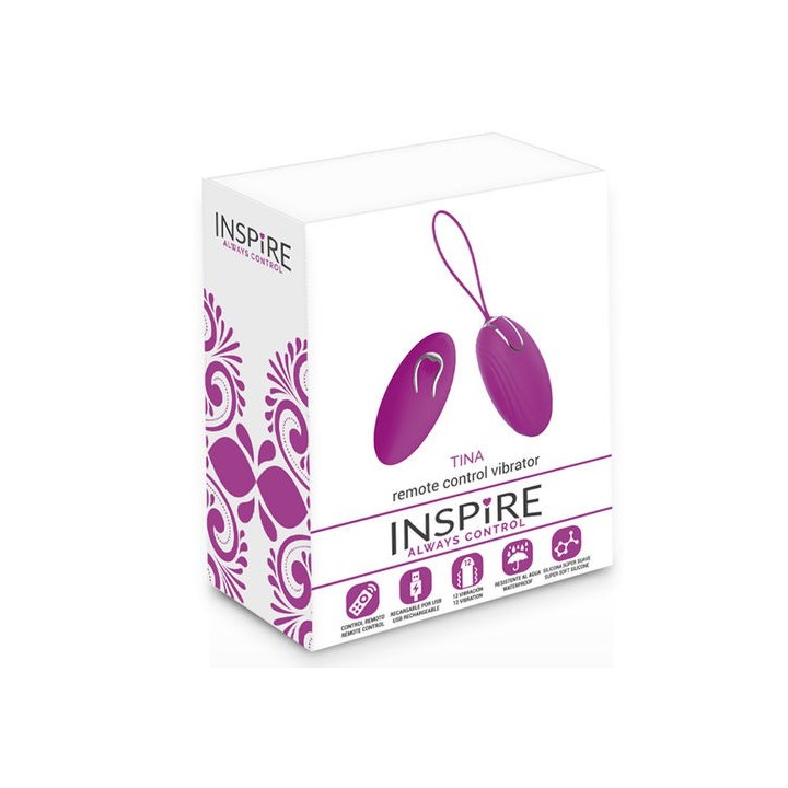 INSPIRE TINA REMOTE CONTROL VIBRATOR HUEVO VIBRADOR USB