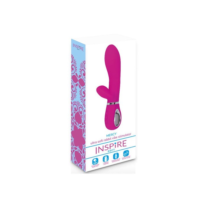INSPIRE MERCY ULTRA SOFT RABBIT VIBE STIMULATOR VIBRADOR ULTRA SUAVE USB
