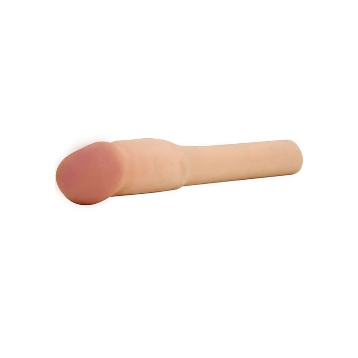 CYBERSKIN VIBRATING XTRA THICK PENIS EXTENSION FUNDA + 10CM.