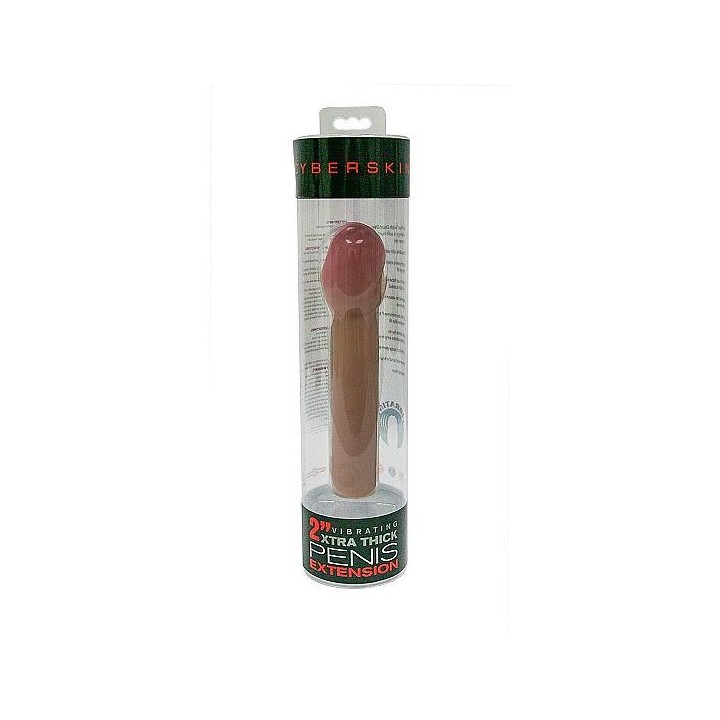 CYBERSKIN VIBRATING XTRA THICK PENIS EXTENSION FUNDA EXTENSORA