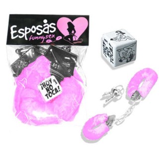 KIT FUNNY SEX ESPOSAS ROSA Y DADO POSTURAS