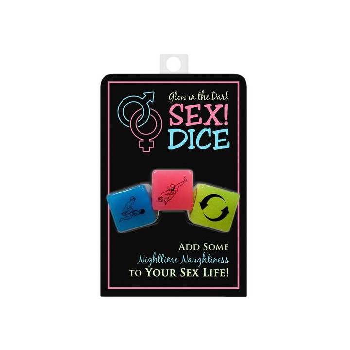 SEX DICE DADOS BRILLAN EN LA OSCURIDAD ES/EN/FR/DE (Agotado temporalmente)