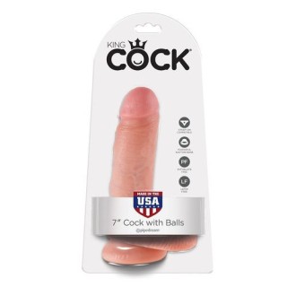 KING COCK 7"COCK WITH BALLS PENE REALÍSTICO 17.8CM. agotado temporalmente