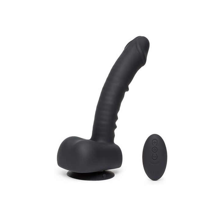 UPRIZE 8" REMOTE CONTROL AUTOERECT VIBRATING USB DILDO BIÓNICO 20CM. NEGRO