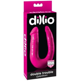 DILLIO 11"DOUBLE TROUBLE PINK DILDO DOBLE 28CM.