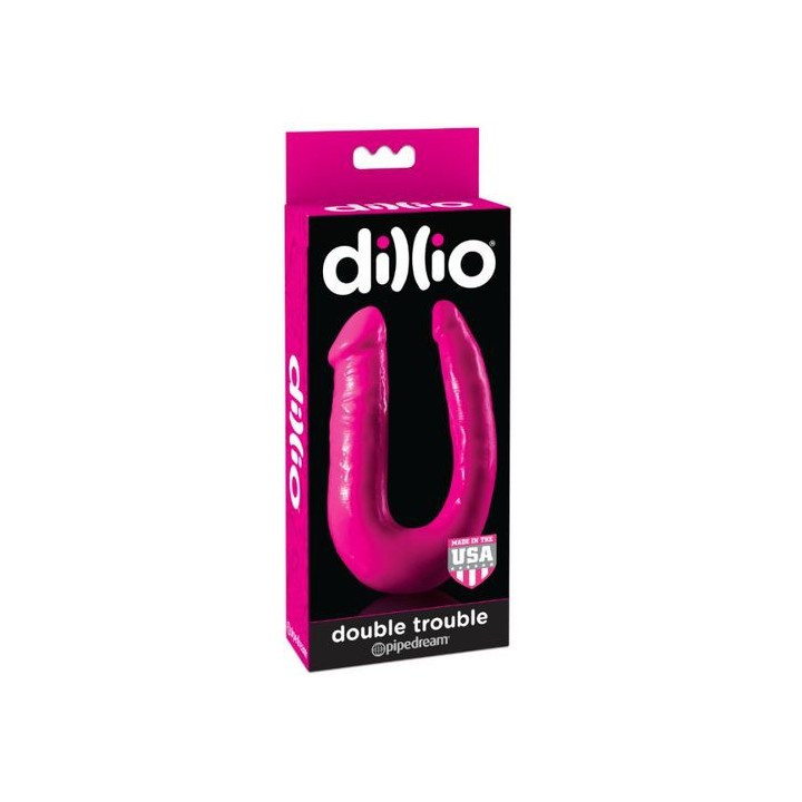 DILLIO 11"DOUBLE TROUBLE PINK DILDO DOBLE 28CM.