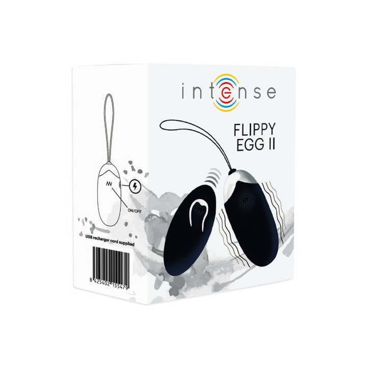 INTENSE FLIPPY ll EGG REMOTE CONTROL BLACK HUEVO VIBRADOR
