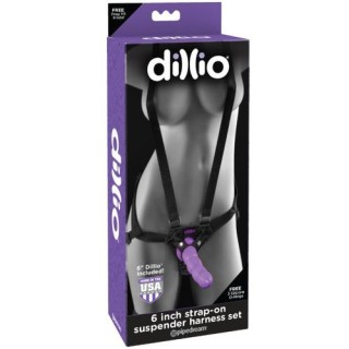 DILLIO 6" STRAP-ON SUSPENDER ARNES SET CON TIRANTES