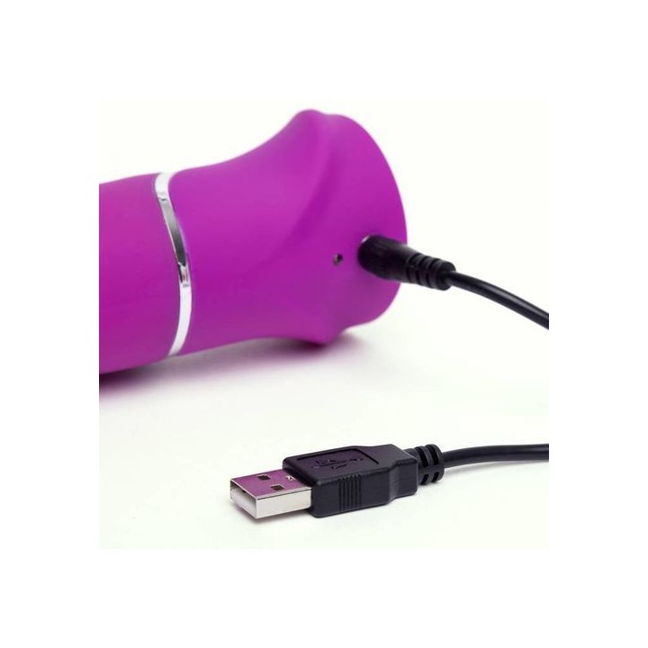 HAPPY RABBIT BEADED G-SPOT VIBRATOR CON BOLAS GIRATORIAS USB