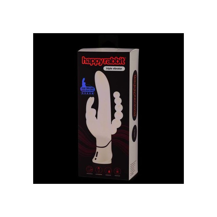 HAPPY RABBIT VIBRADOR TRIPLE PLACER USB