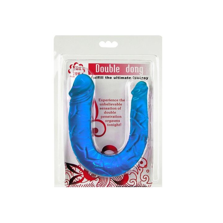 BAILE DOUBLE DONG DILDO DOBLE AZUL