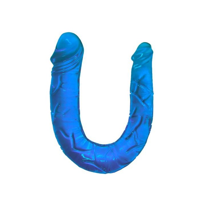 BAILE DOUBLE DONG DILDO DOBLE AZUL