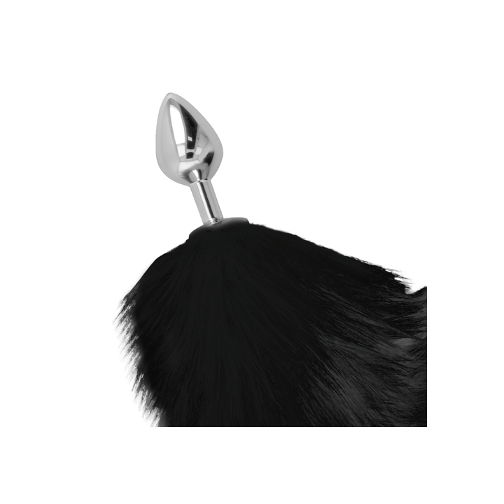 DARKNESS BLACK TAIL BUTT PLUG SILVER 8CM. agotado temporalmente