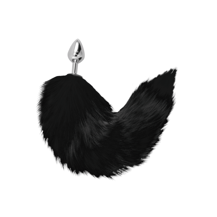 DARKNESS BLACK TAIL BUTT PLUG SILVER 8CM. agotado temporalmente