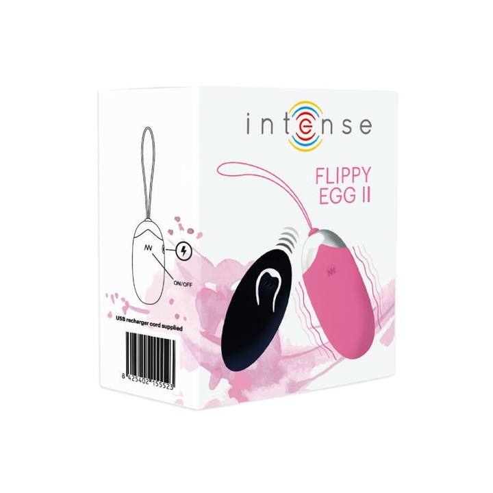 INTENSE FLIPPY II VIBRATING EGG REMOTE CONTROL USB HUEVO VIBRADOR RECARGABLE