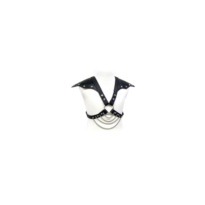 LEATHER BODY METAL SHOULDER WINGS