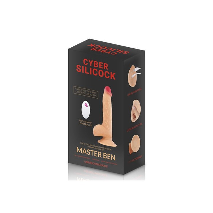 CYBER SILICOCK REMOTE CONTROL REALISTIC PENE VIBRADOR USB