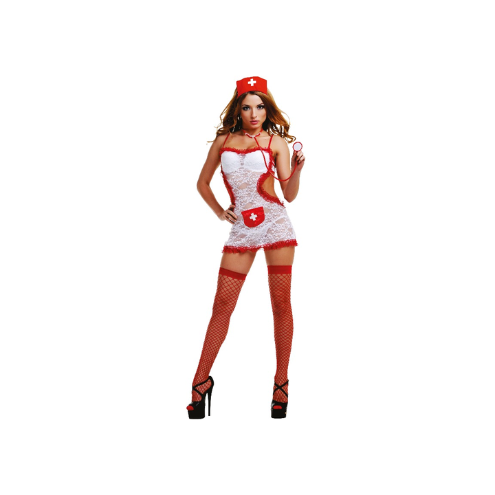 LE FRIVOLE NURSE COSTUME SET 4PCS. ENFERMERA S/M