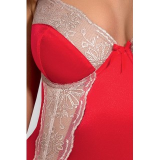 PASSION LORAINE CORSET CON TANGA Y LIGUEROS L/XL